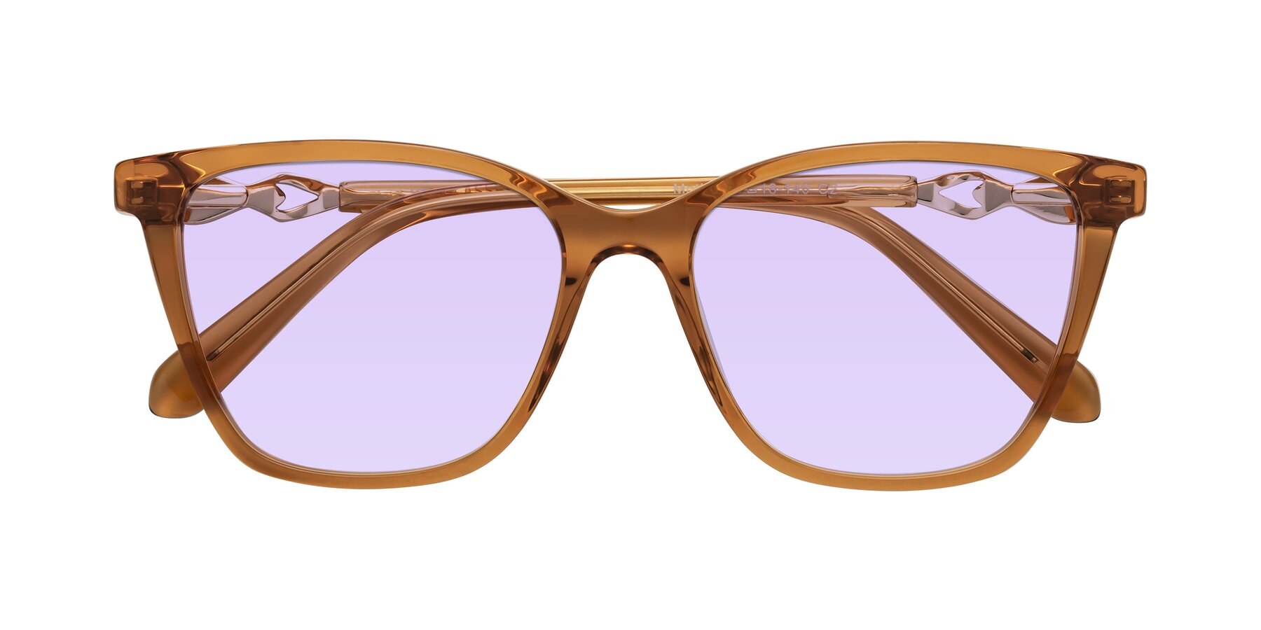 Folded Front of Mothe in Maple Syrup with Light Purple Tinted Lenses