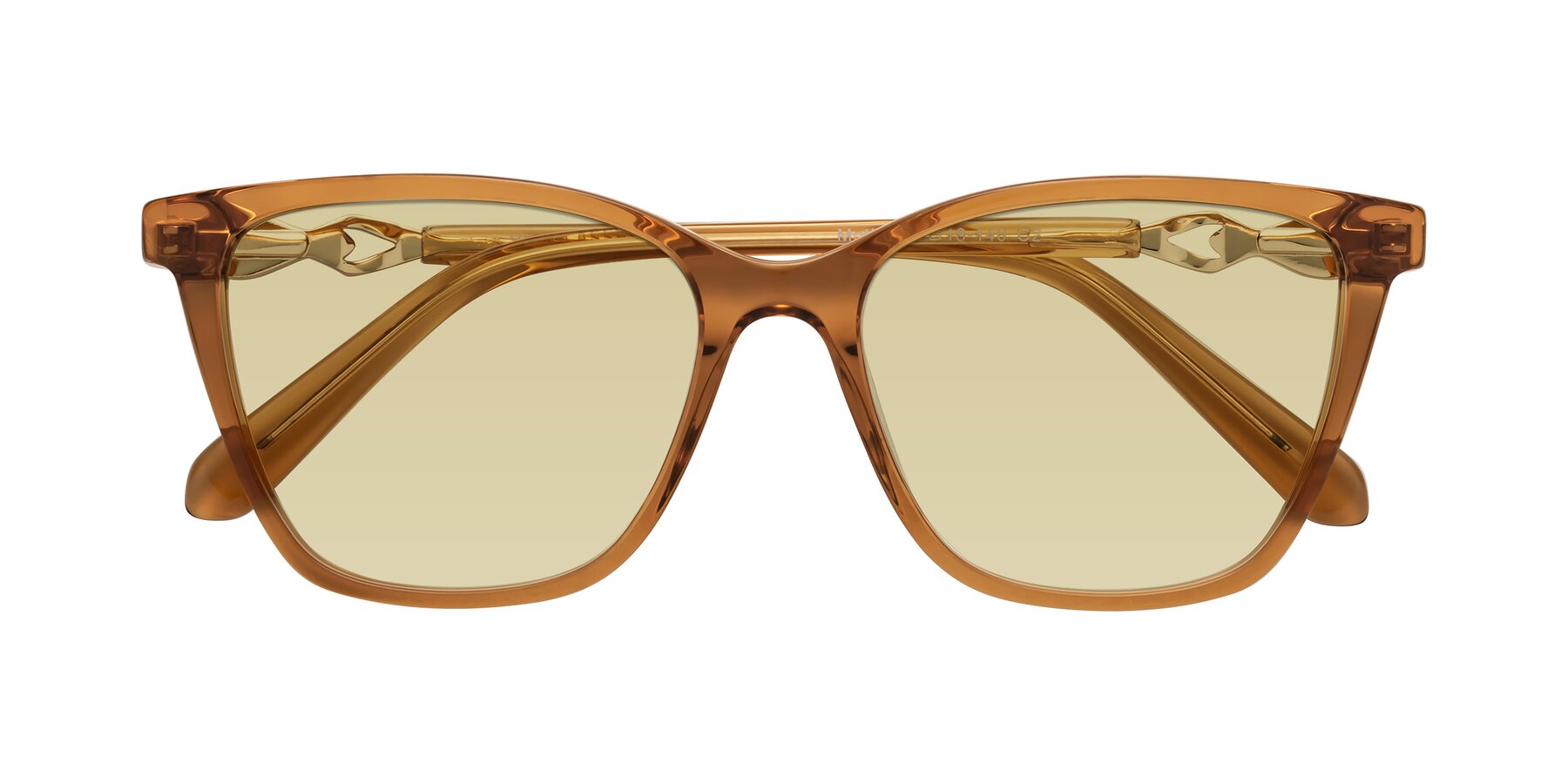 Folded Front of Mothe in Maple Syrup with Light Champagne Tinted Lenses