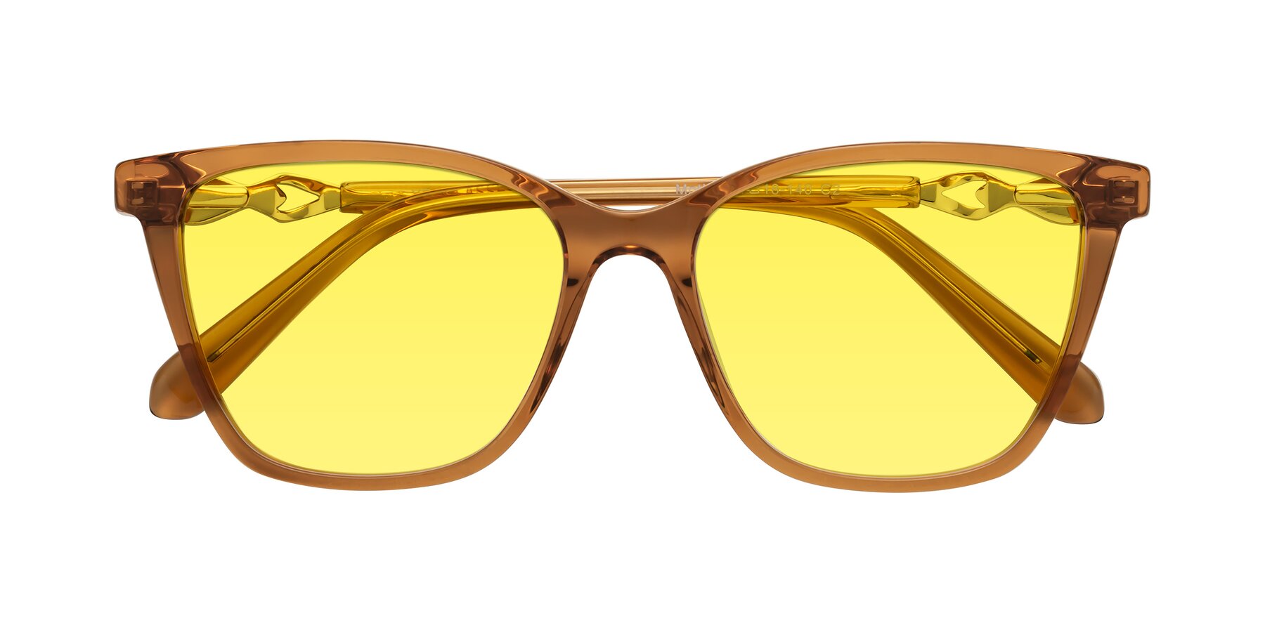 Folded Front of Mothe in Maple Syrup with Medium Yellow Tinted Lenses