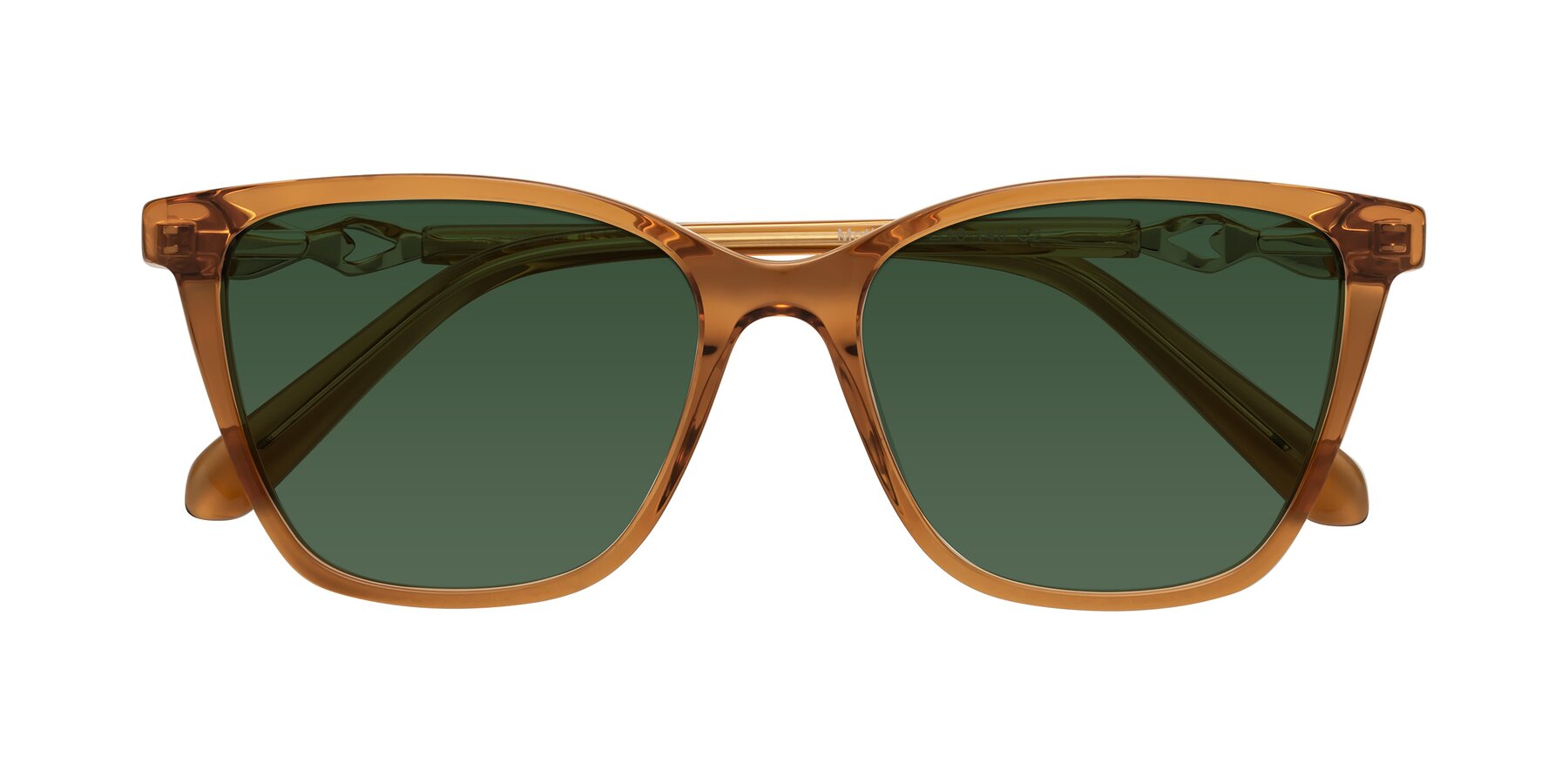 Folded Front of Mothe in Maple Syrup with Green Tinted Lenses