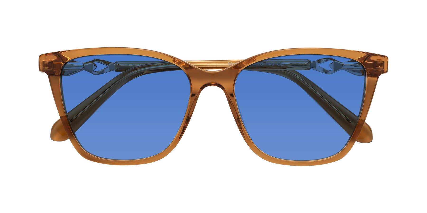 Folded Front of Mothe in Maple Syrup with Blue Tinted Lenses