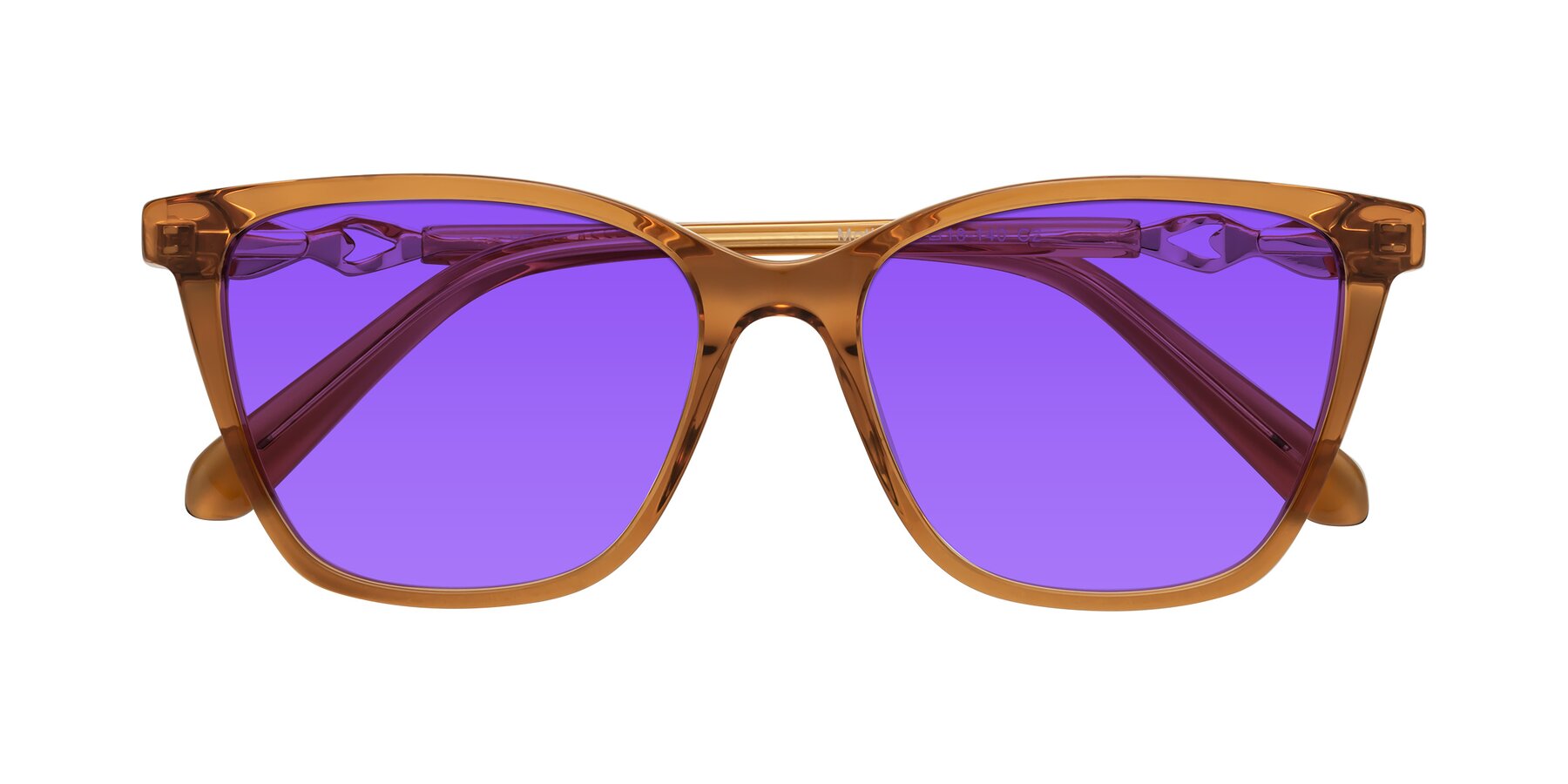 Folded Front of Mothe in Maple Syrup with Purple Tinted Lenses