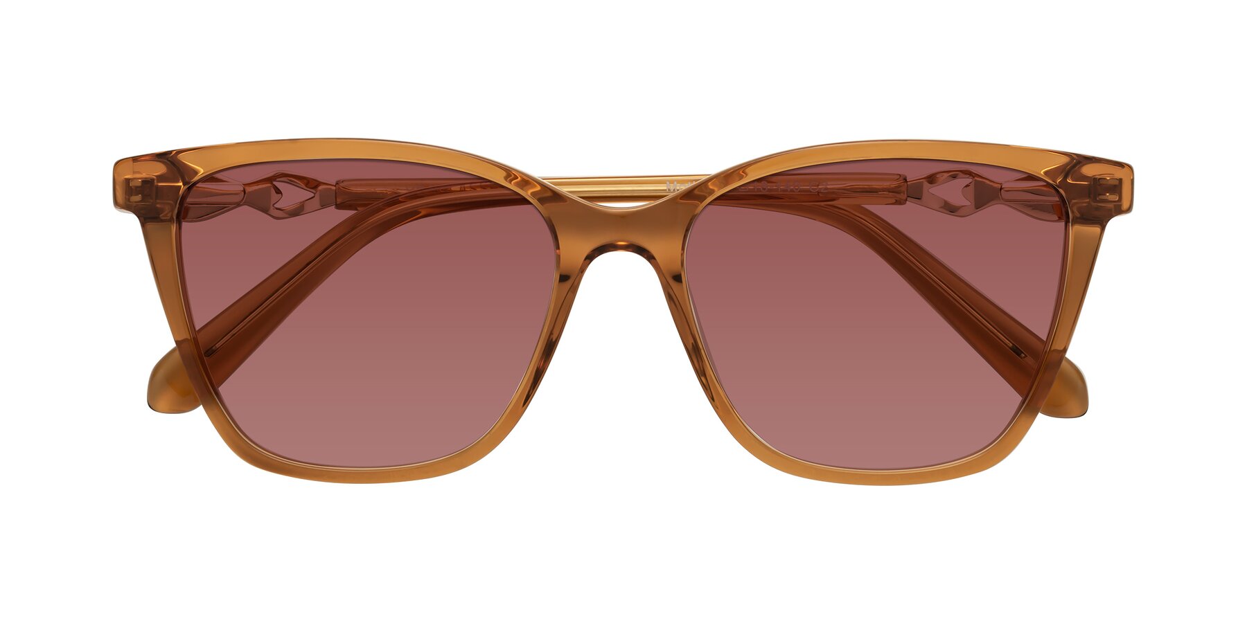 Folded Front of Mothe in Maple Syrup with Garnet Tinted Lenses