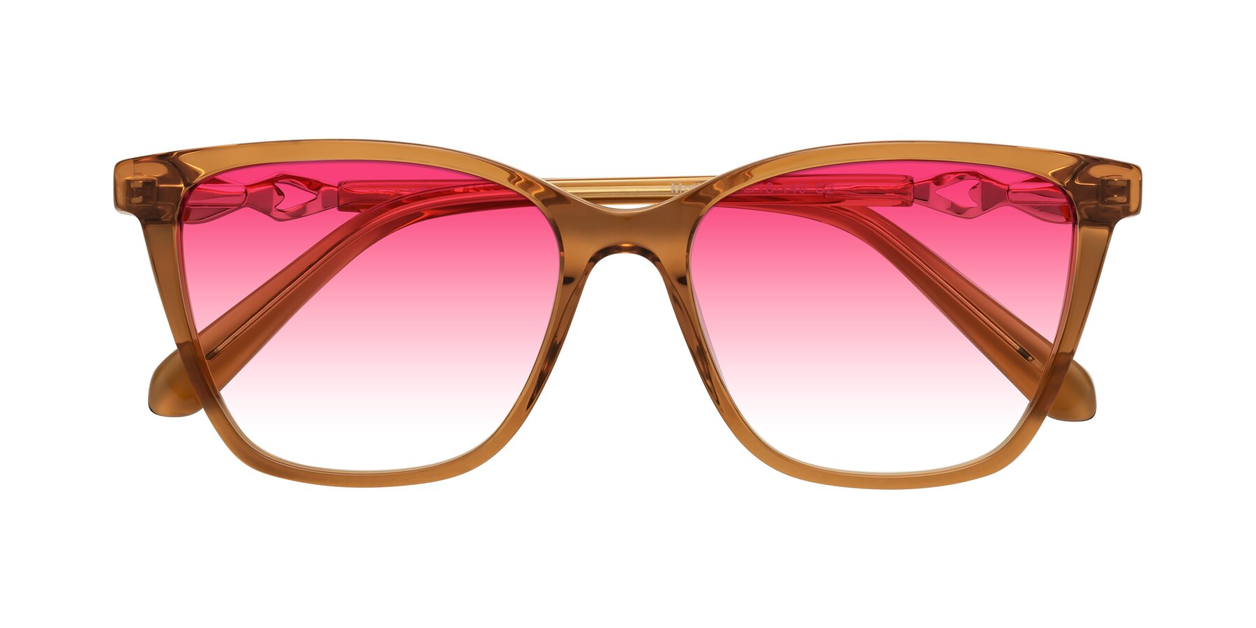 Folded Front of Mothe in Maple Syrup with Pink Gradient Lenses