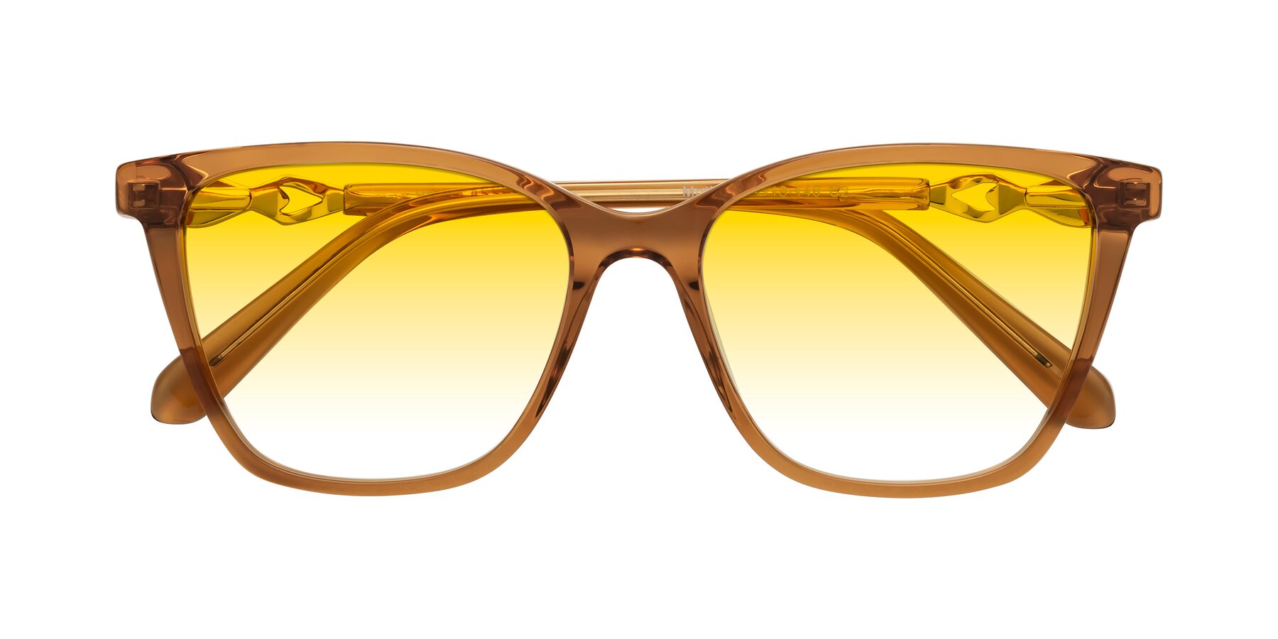 Folded Front of Mothe in Maple Syrup with Yellow Gradient Lenses