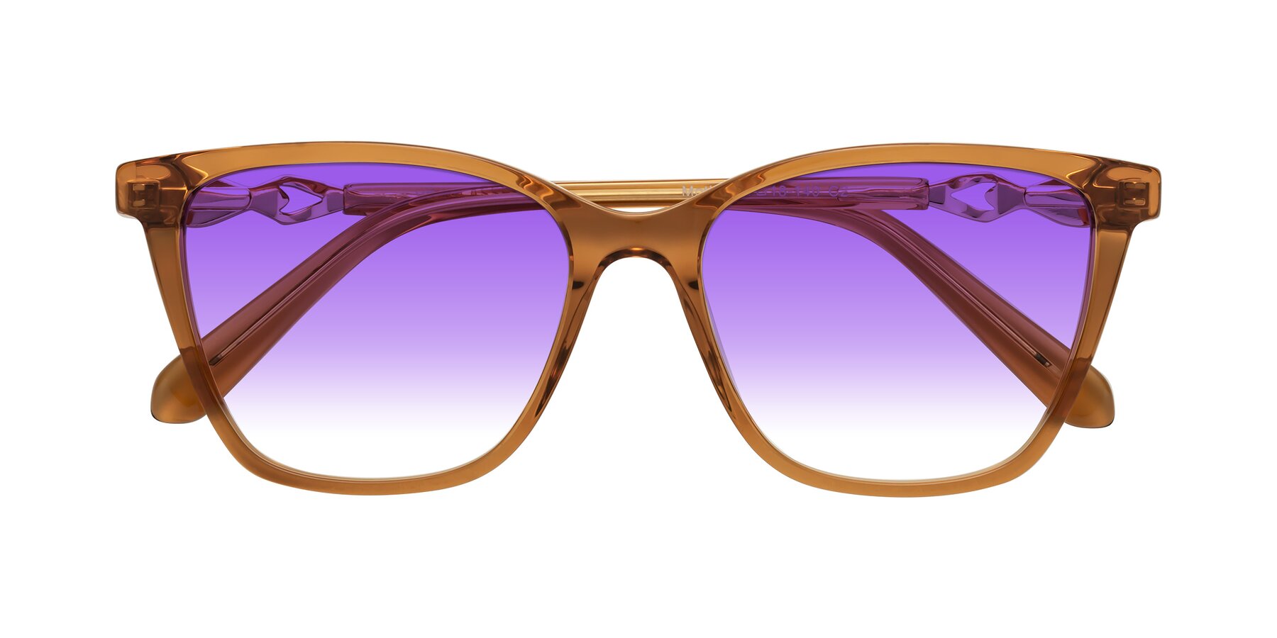 Folded Front of Mothe in Maple Syrup with Purple Gradient Lenses