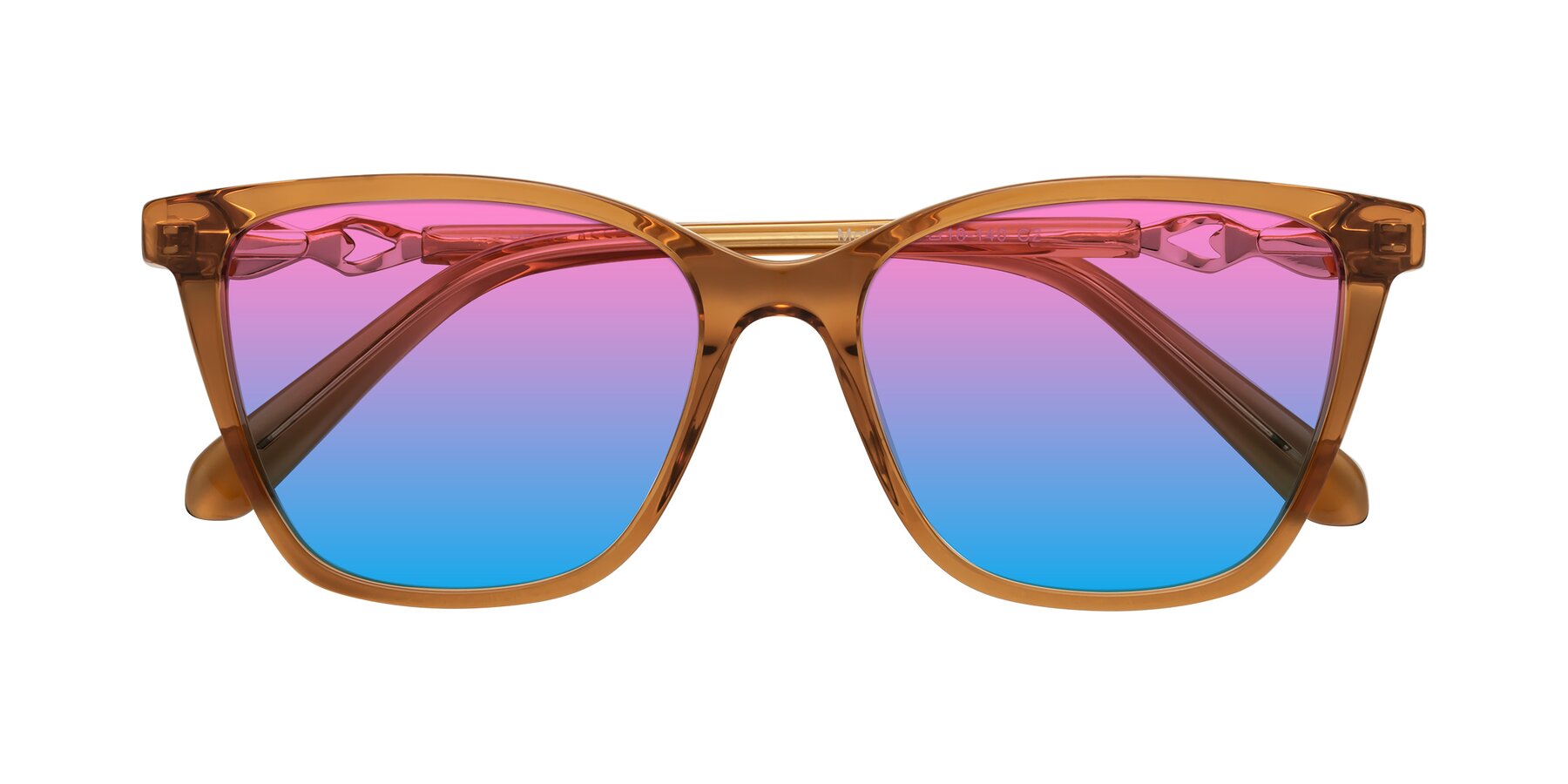 Folded Front of Mothe in Maple Syrup with Pink / Blue Gradient Lenses