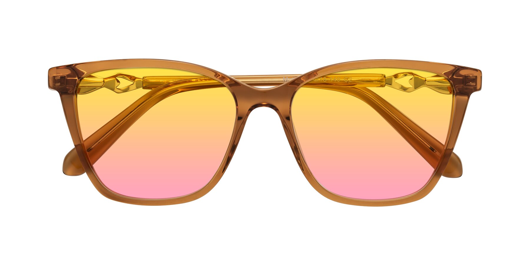 Folded Front of Mothe in Maple Syrup with Yellow / Pink Gradient Lenses