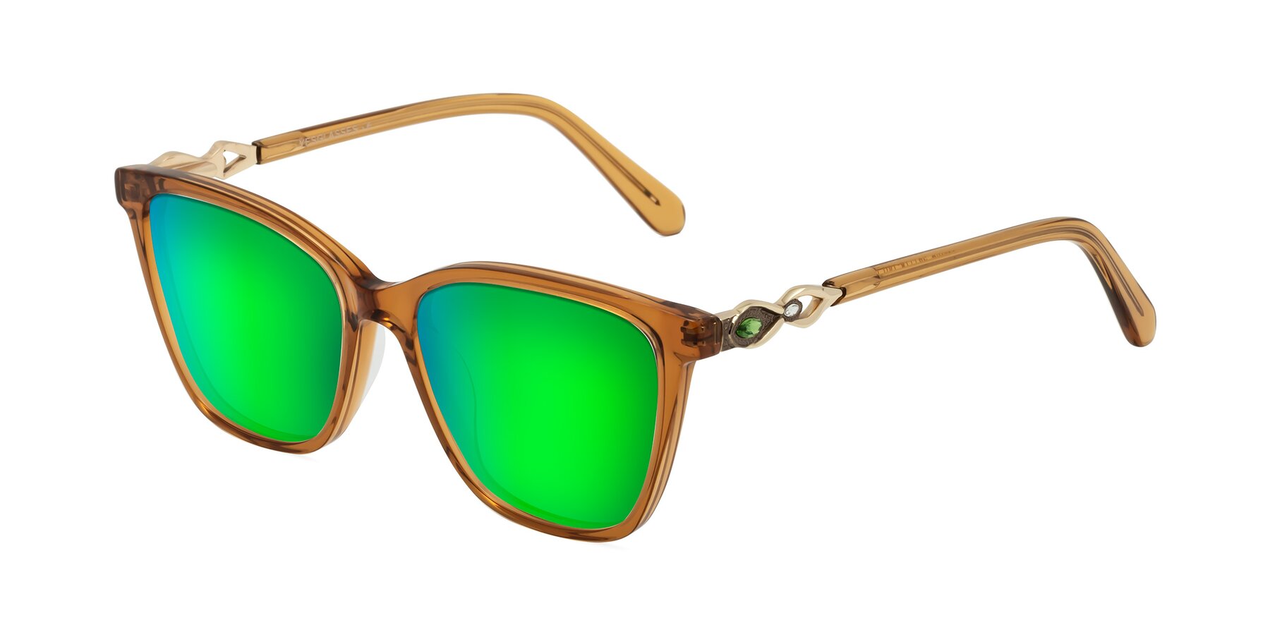 Angle of Mothe in Maple Syrup with Green Mirrored Lenses