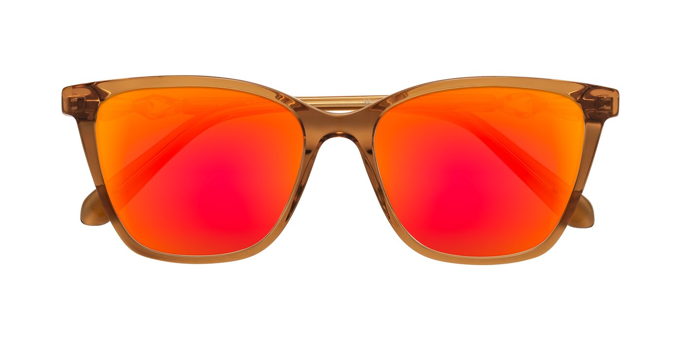 Mothe - Maple Syrup Flash Mirrored Sunglasses