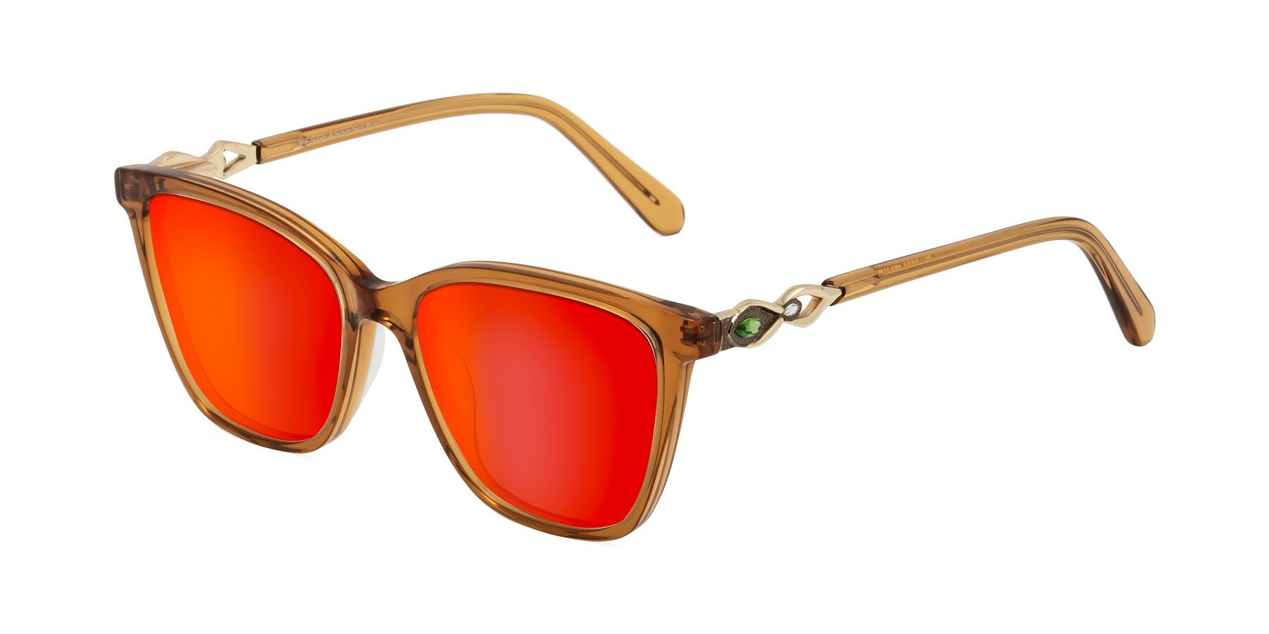 Angle of Mothe in Maple Syrup with Red Gold Mirrored Lenses