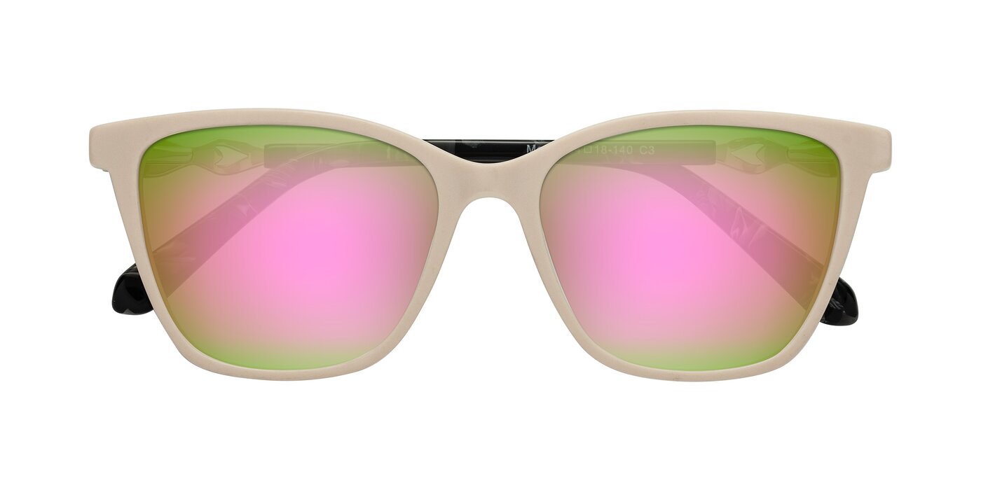 Mothe - Ivory pink Flash Mirrored Sunglasses