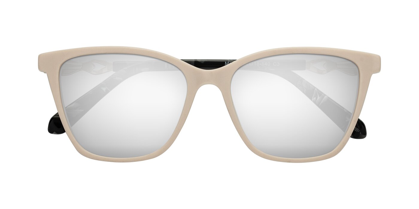 Mothe - Ivory pink Flash Mirrored Sunglasses