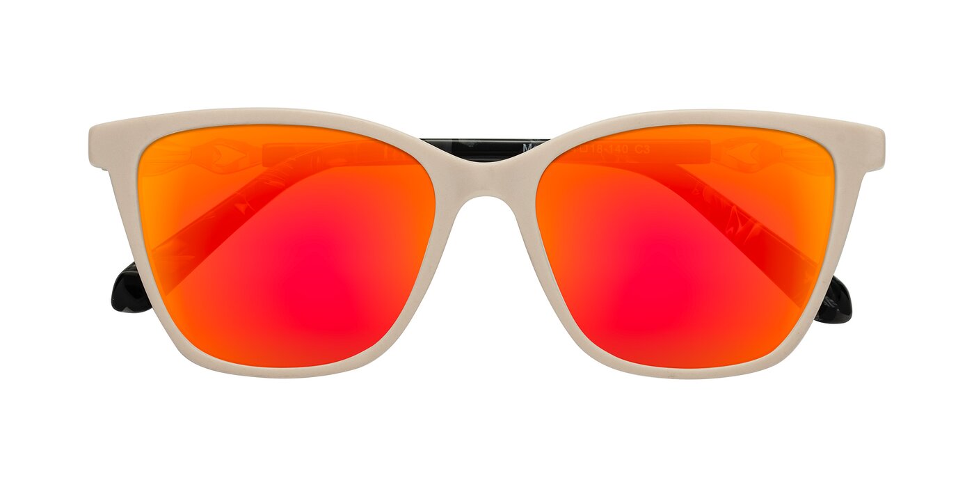 Mothe - Ivory pink Flash Mirrored Sunglasses