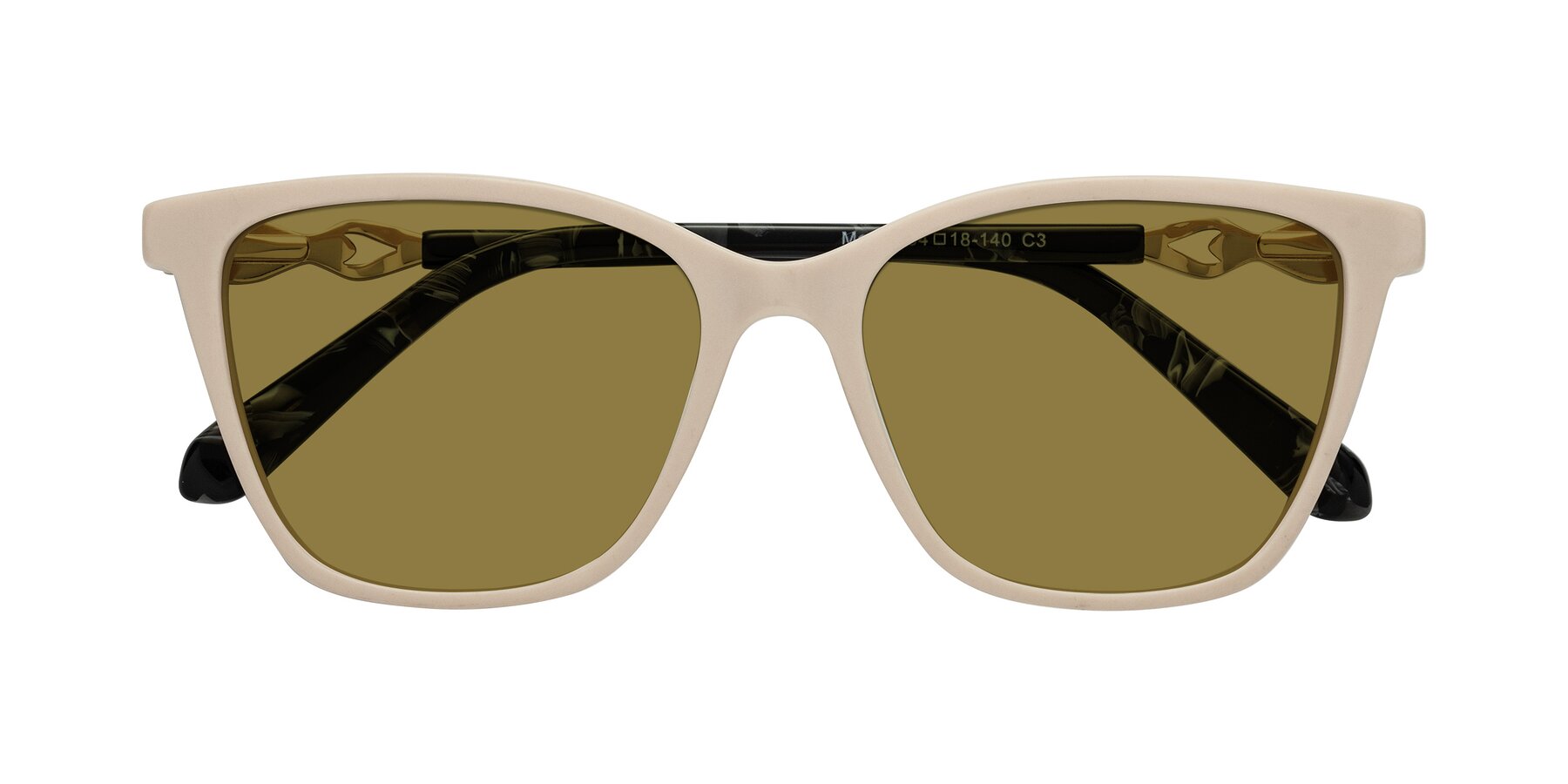 Folded Front of Mothe in Ivory pink with Brown Polarized Lenses