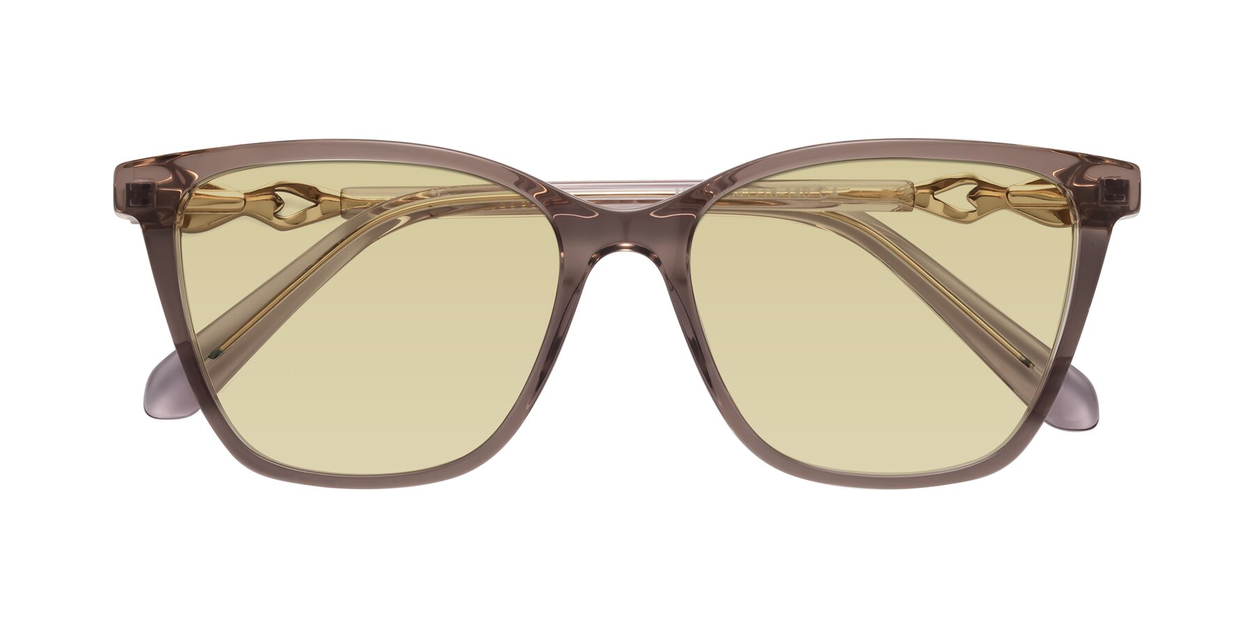 Folded Front of Mothe in Rose Taupe with Light Champagne Tinted Lenses