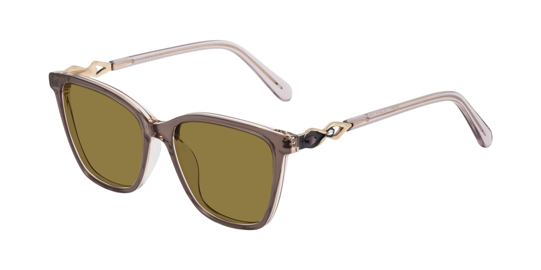 Angle of Mothe in Rose Taupe with Brown Polarized Lenses