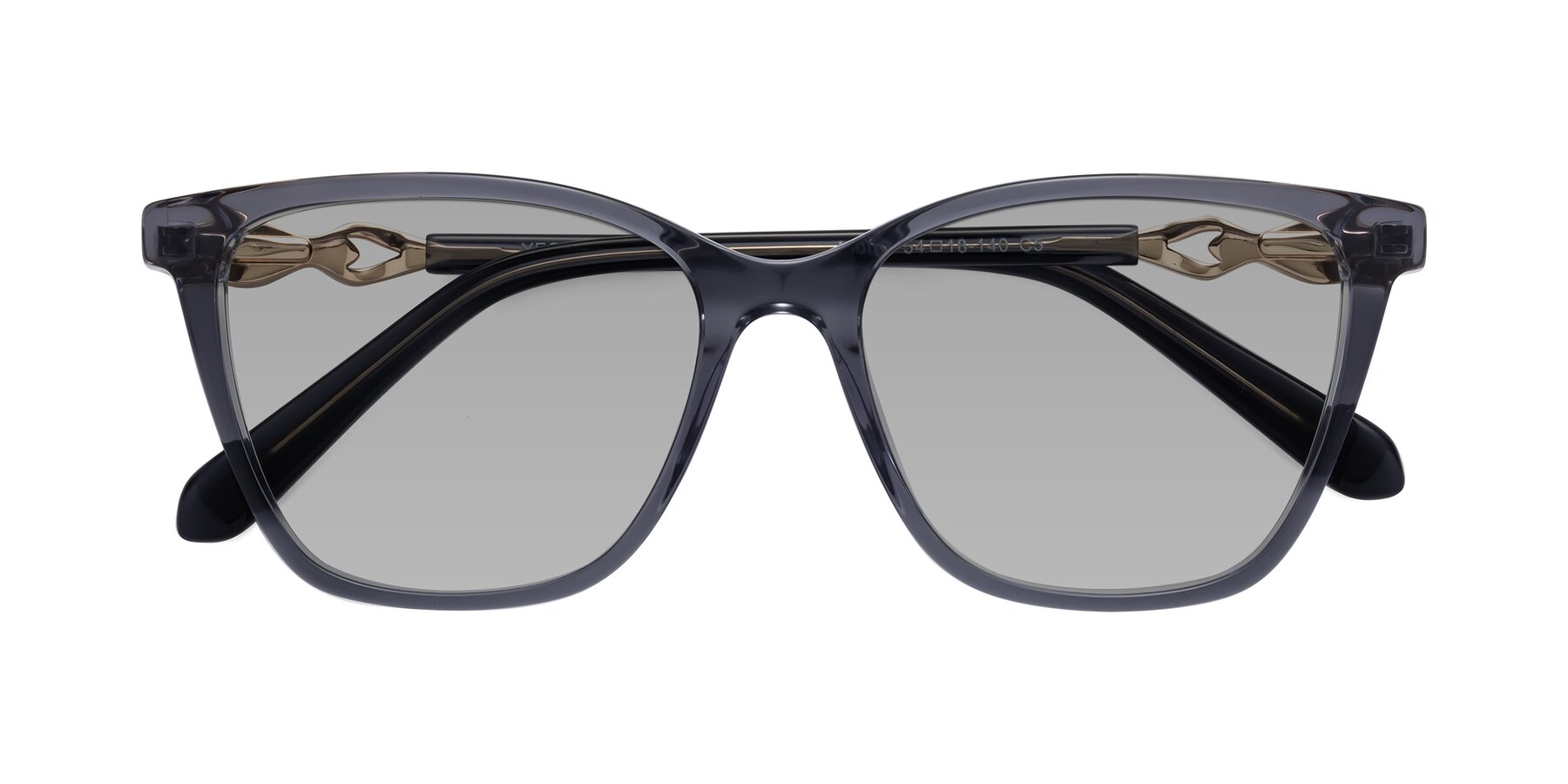 Folded Front of Mothe in Blue Gray with Light Gray Tinted Lenses