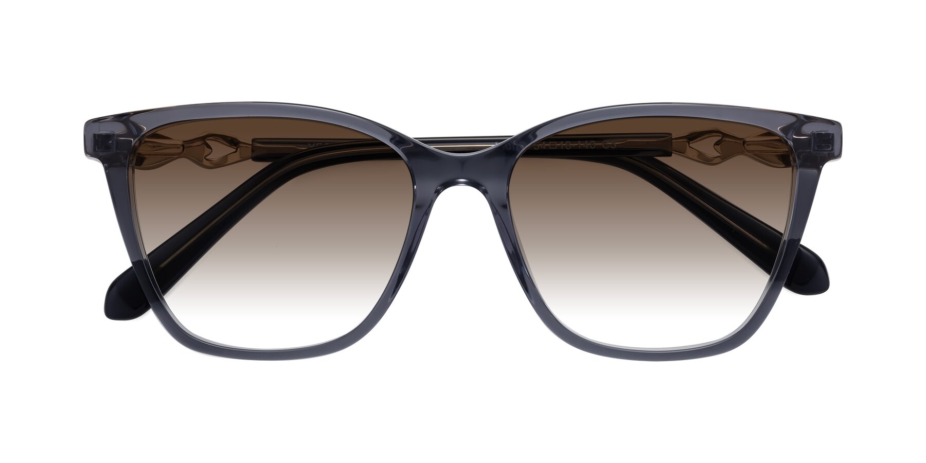 Folded Front of Mothe in Blue Gray with Brown Gradient Lenses