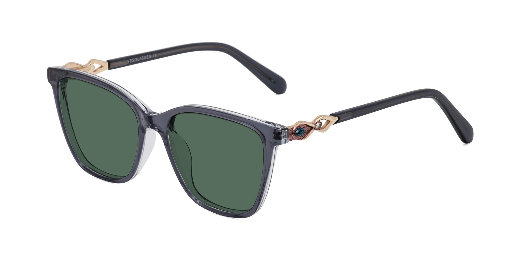 Angle of Mothe in Blue Gray with Green Polarized Lenses