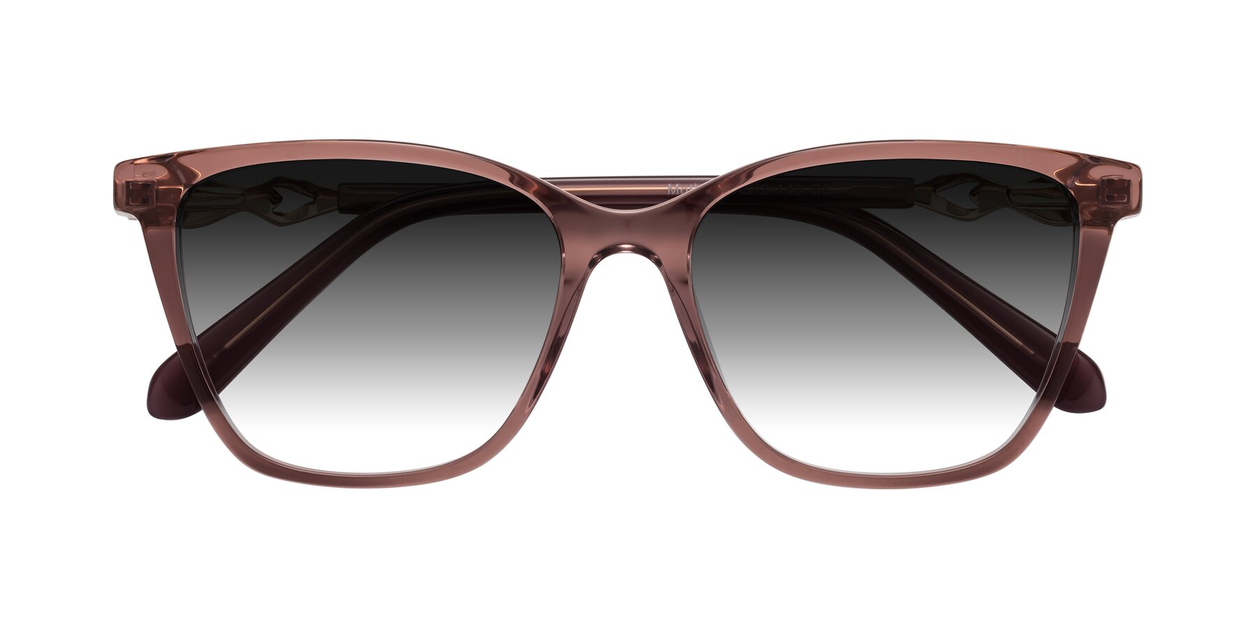 Folded Front of Mothe in Mauve Taupe with Gray Gradient Lenses