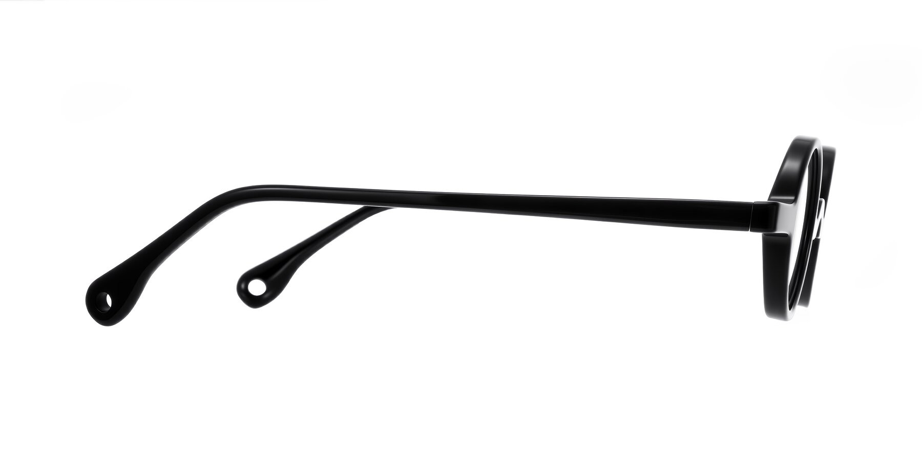 Side of Hominid in Black with Clear Eyeglass Lenses