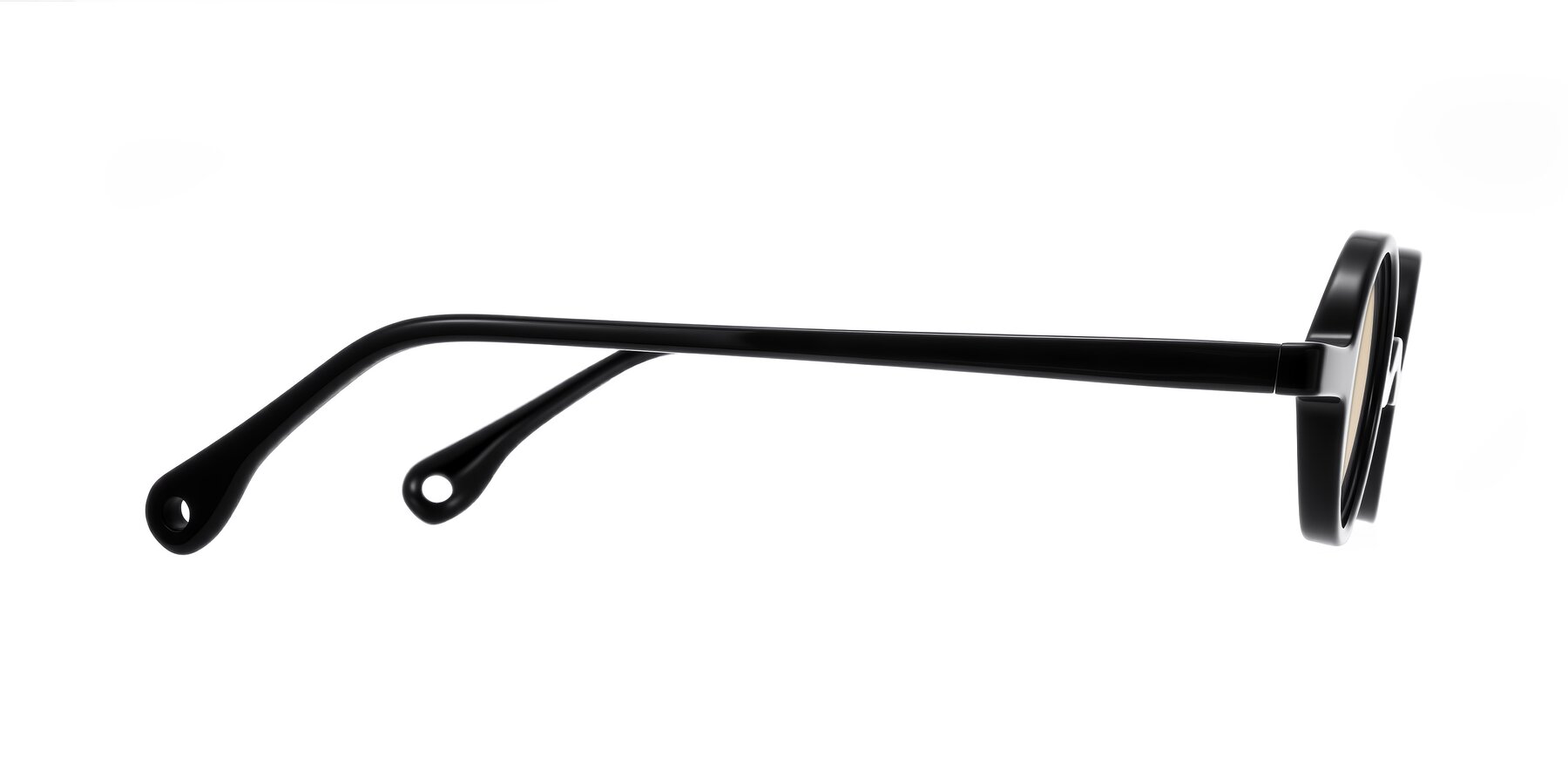 Side of Hominid in Black with Light Brown Tinted Lenses