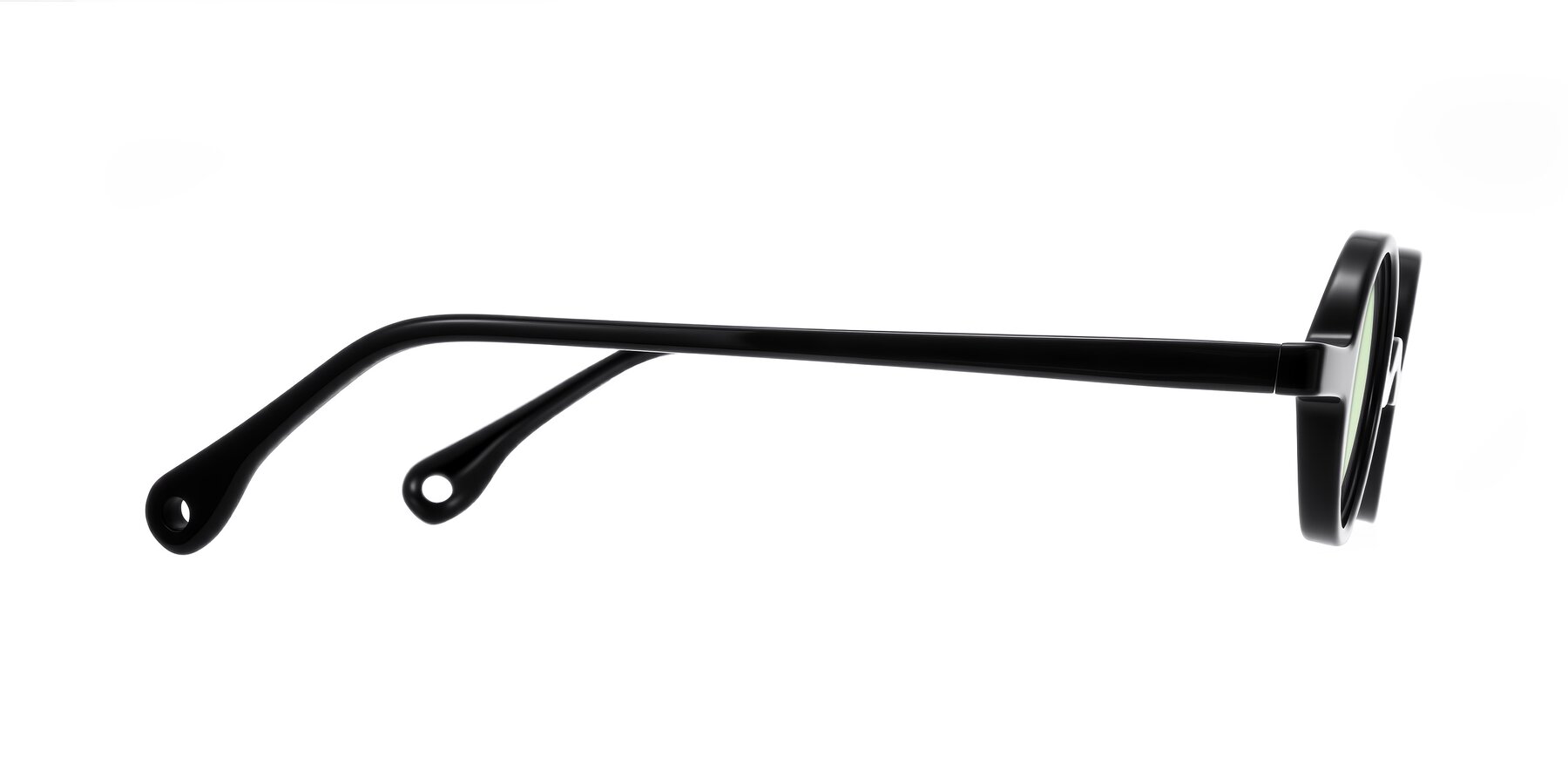 Side of Hominid in Black with Light Green Tinted Lenses