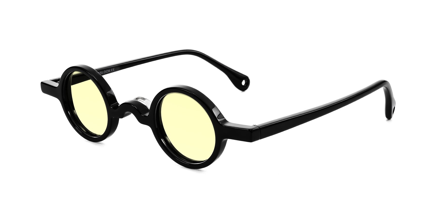 Angle of Hominid in Black with Light Yellow Tinted Lenses