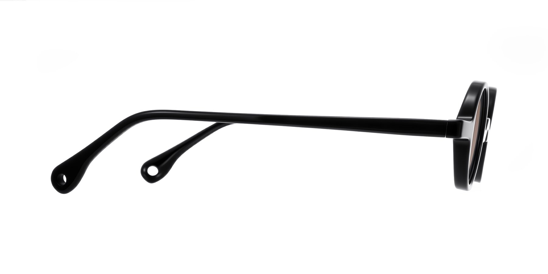 Side of Hominid in Black with Medium Brown Tinted Lenses