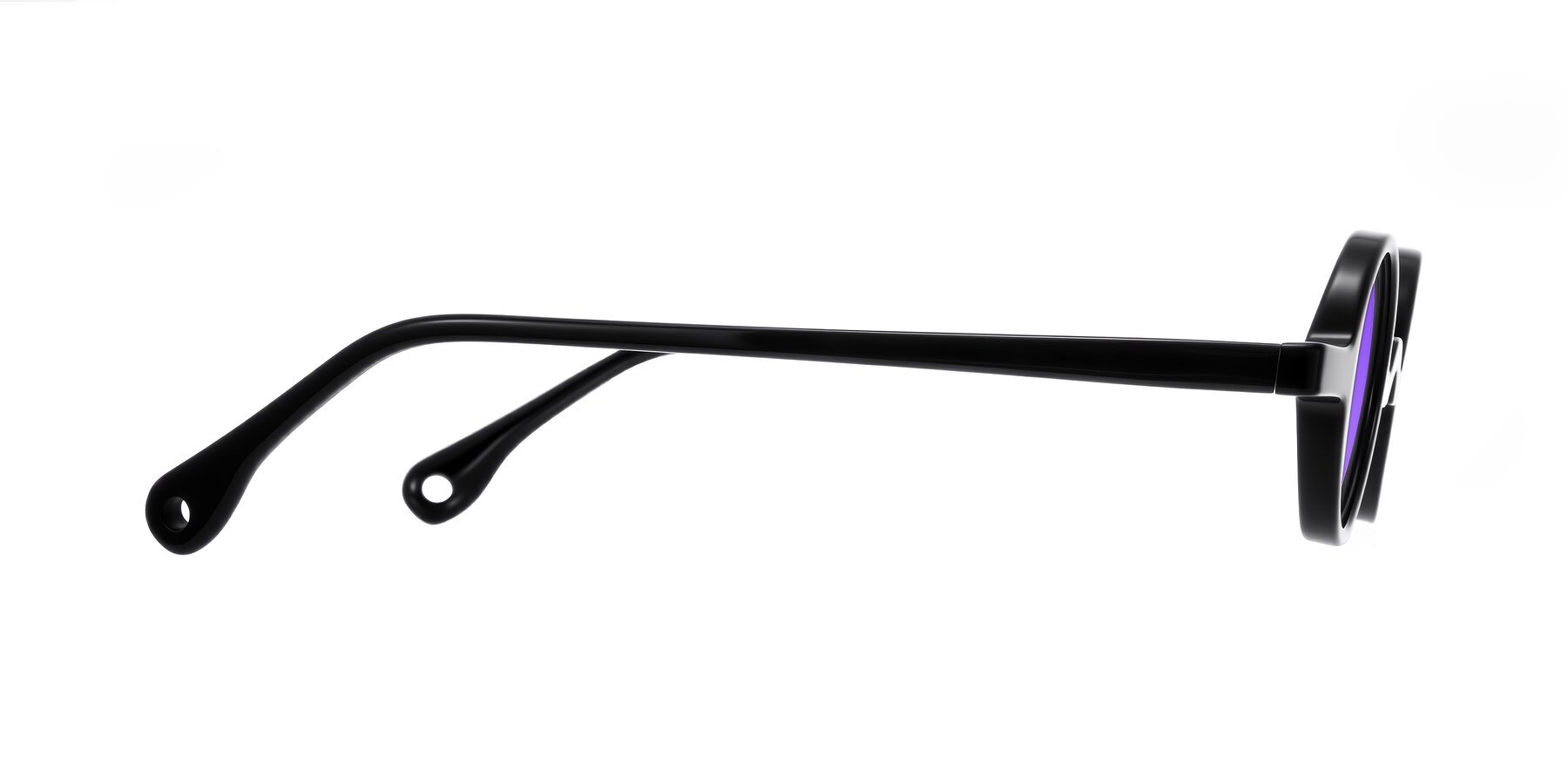 Side of Hominid in Black with Purple Tinted Lenses