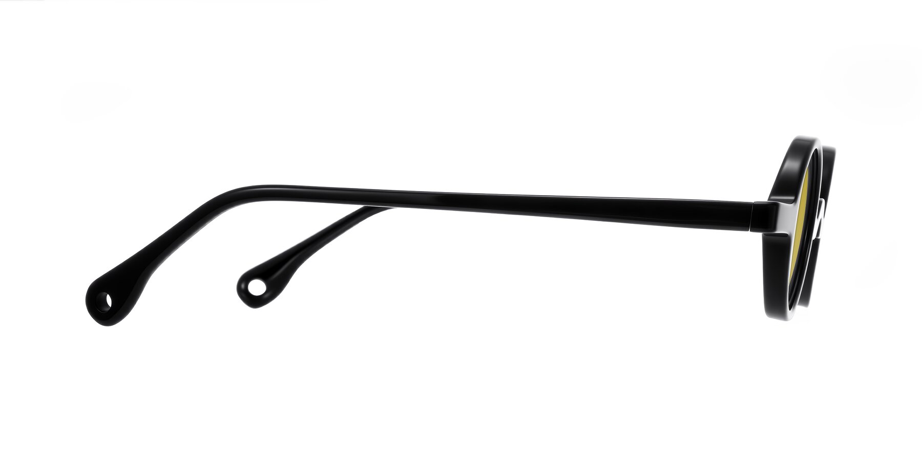 Side of Hominid in Black with Champagne Tinted Lenses