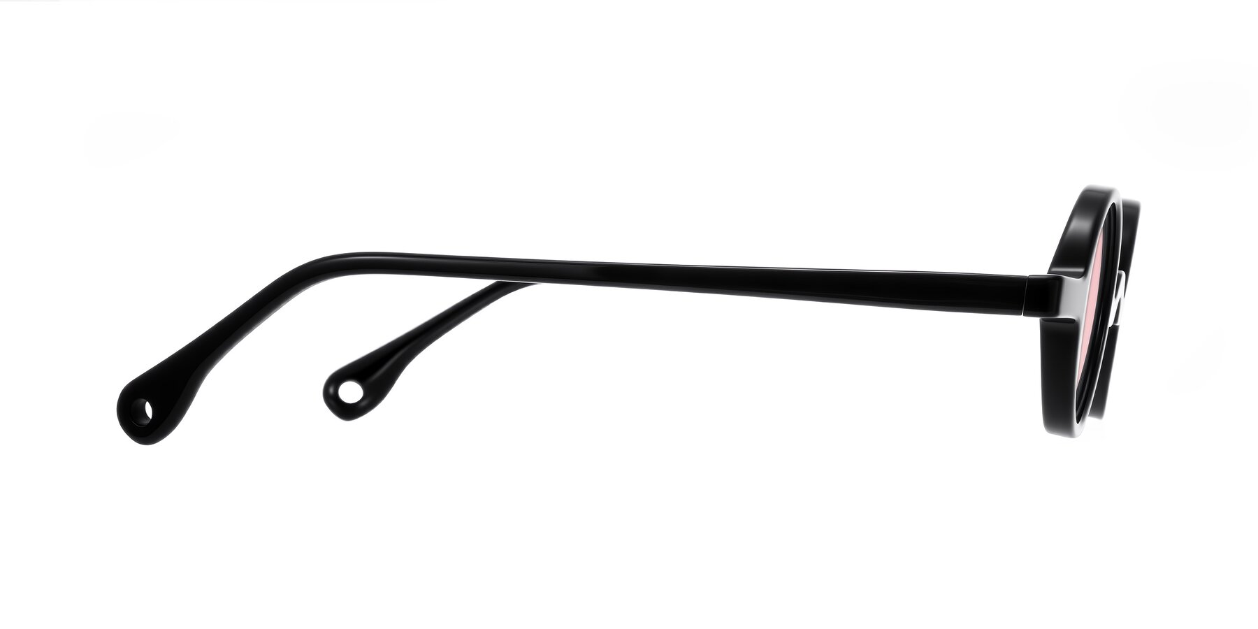 Side of Hominid in Black with Light Garnet Tinted Lenses