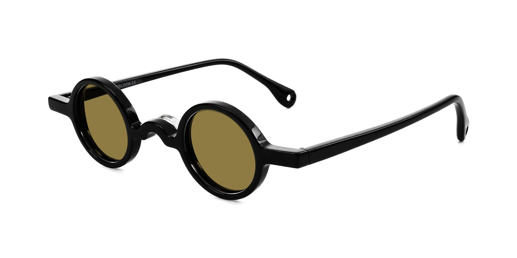 Angle of Hominid in Black with Brown Polarized Lenses