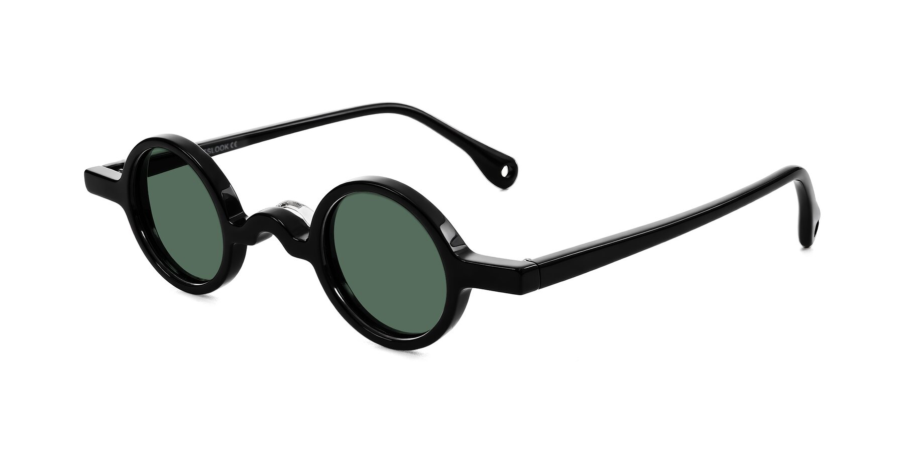 Angle of Hominid in Black with Green Polarized Lenses