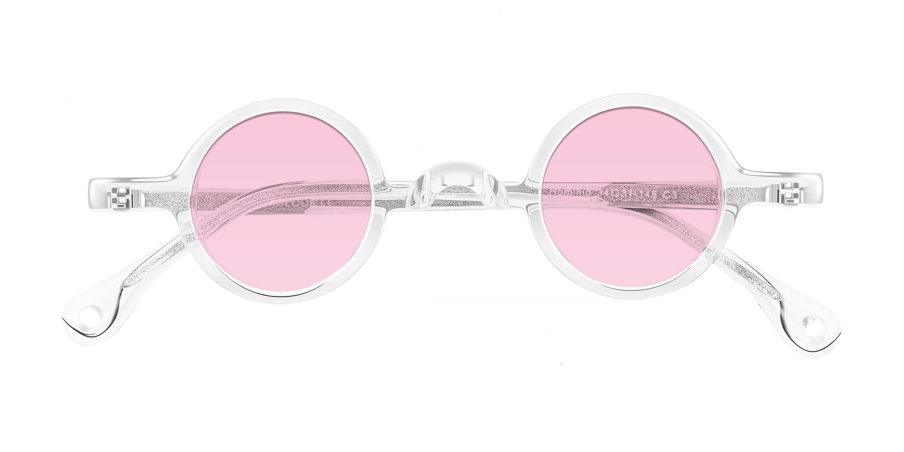 Folded Front of Hominid in Clear with Light Pink Tinted Lenses