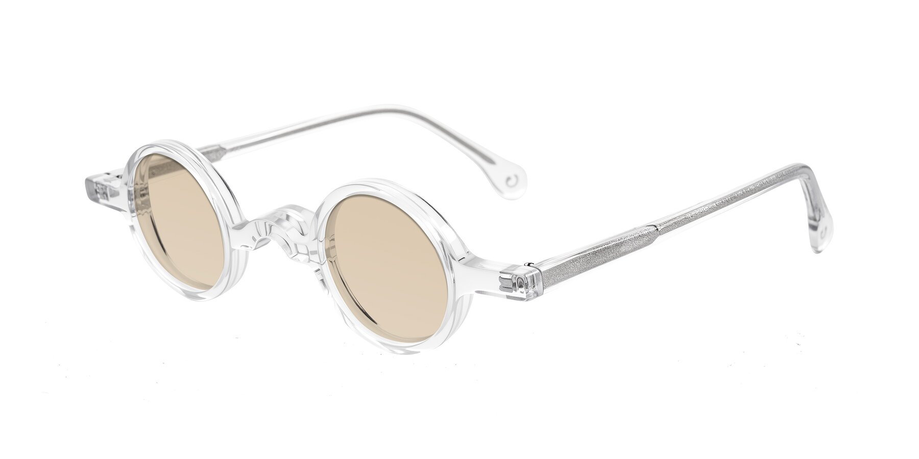 Angle of Hominid in Clear with Light Brown Tinted Lenses