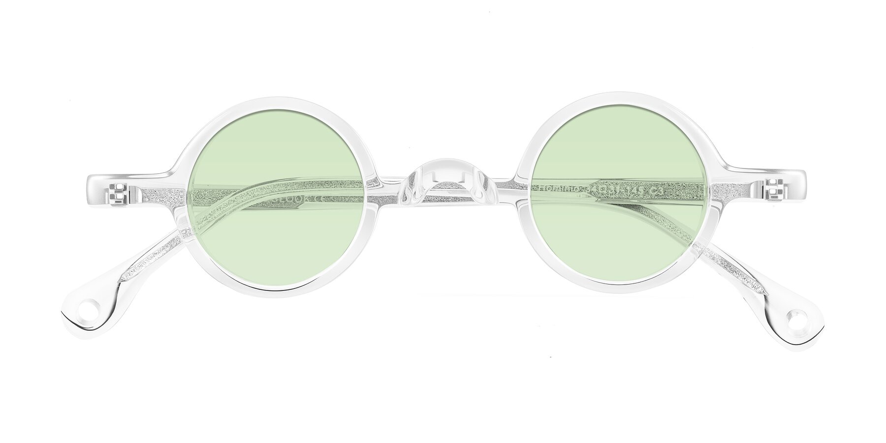 Folded Front of Hominid in Clear with Light Green Tinted Lenses