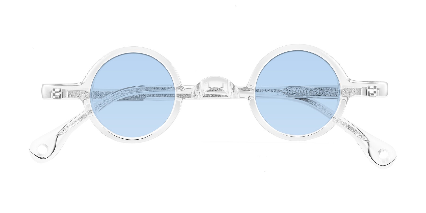 Folded Front of Hominid in Clear with Light Blue Tinted Lenses