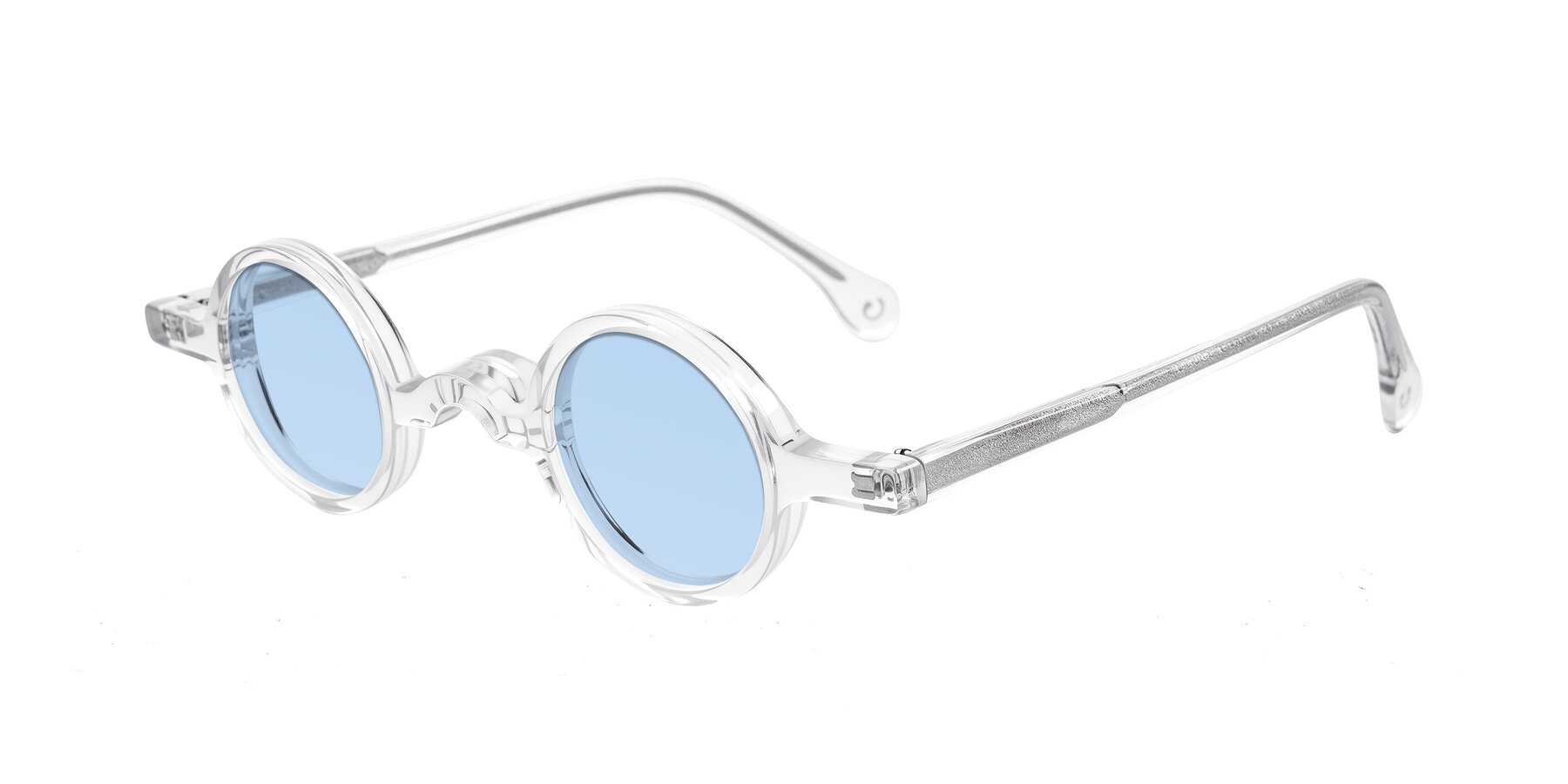 Angle of Hominid in Clear with Light Blue Tinted Lenses