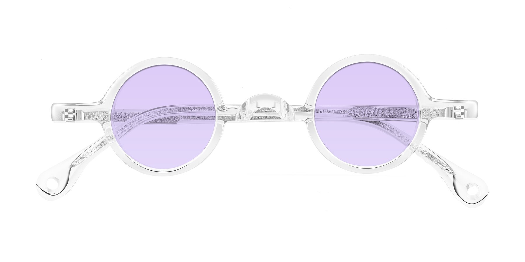 Folded Front of Hominid in Clear with Light Purple Tinted Lenses