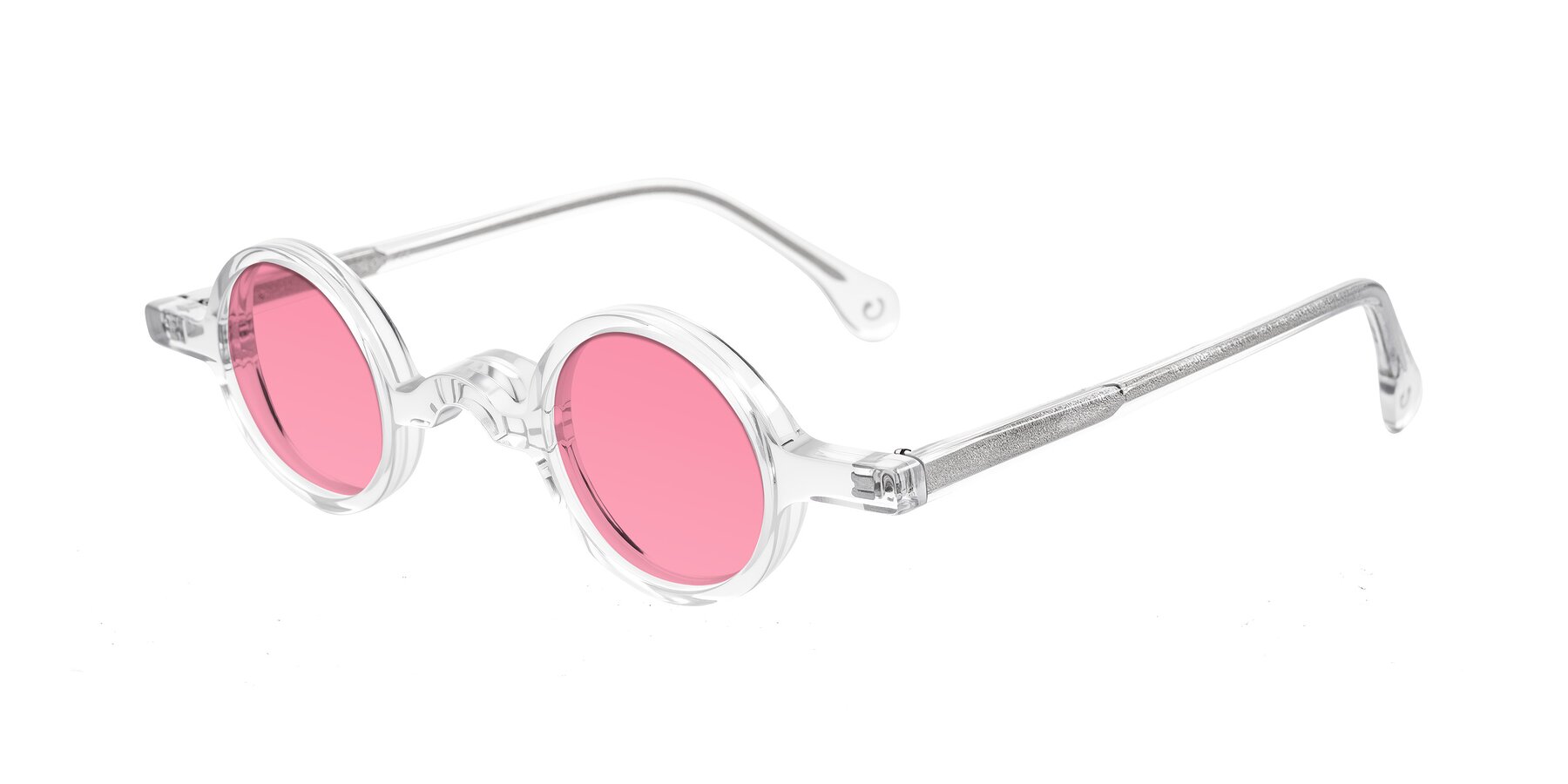 Angle of Hominid in Clear with Pink Tinted Lenses