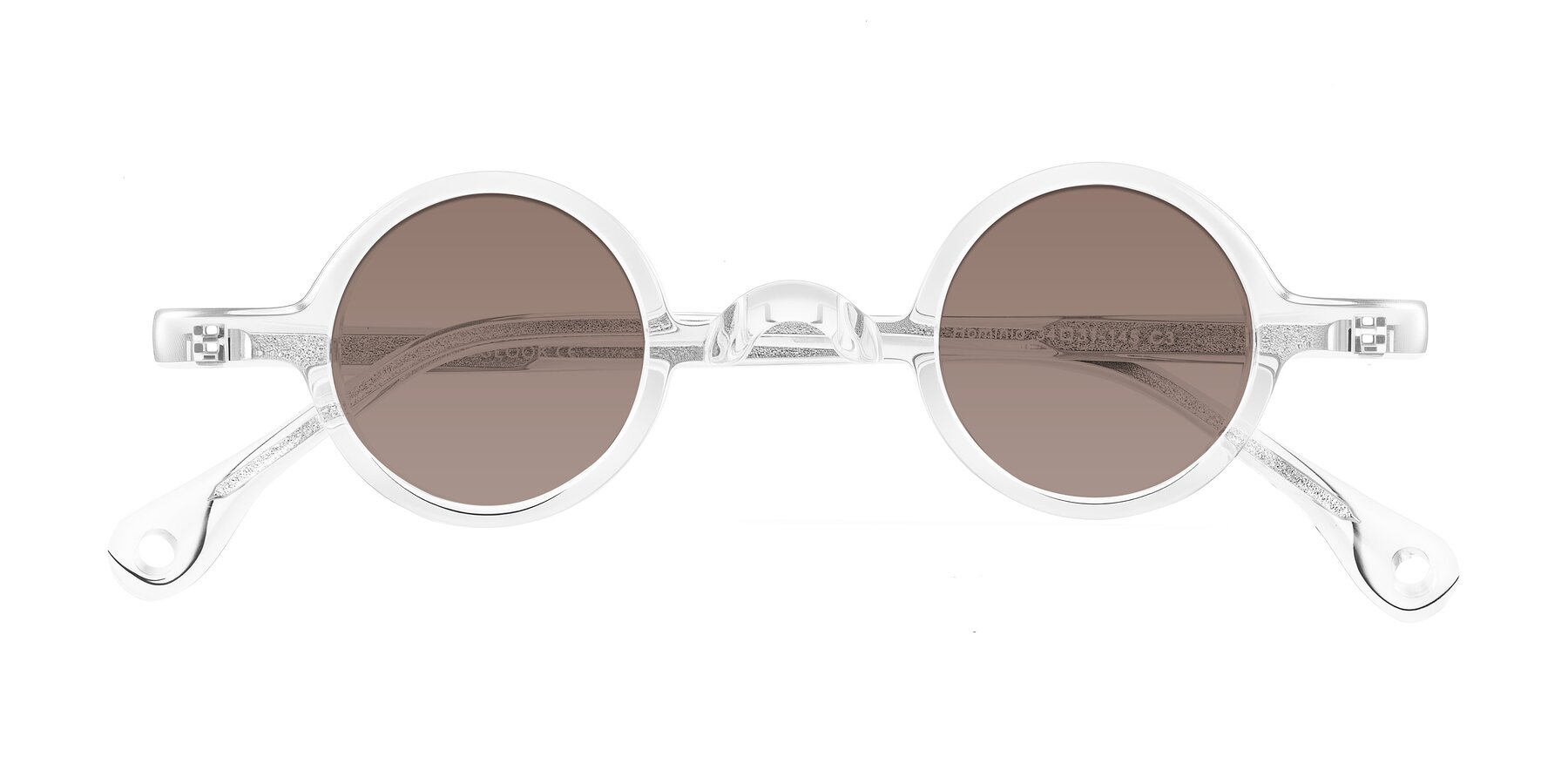 Folded Front of Hominid in Clear with Medium Brown Tinted Lenses