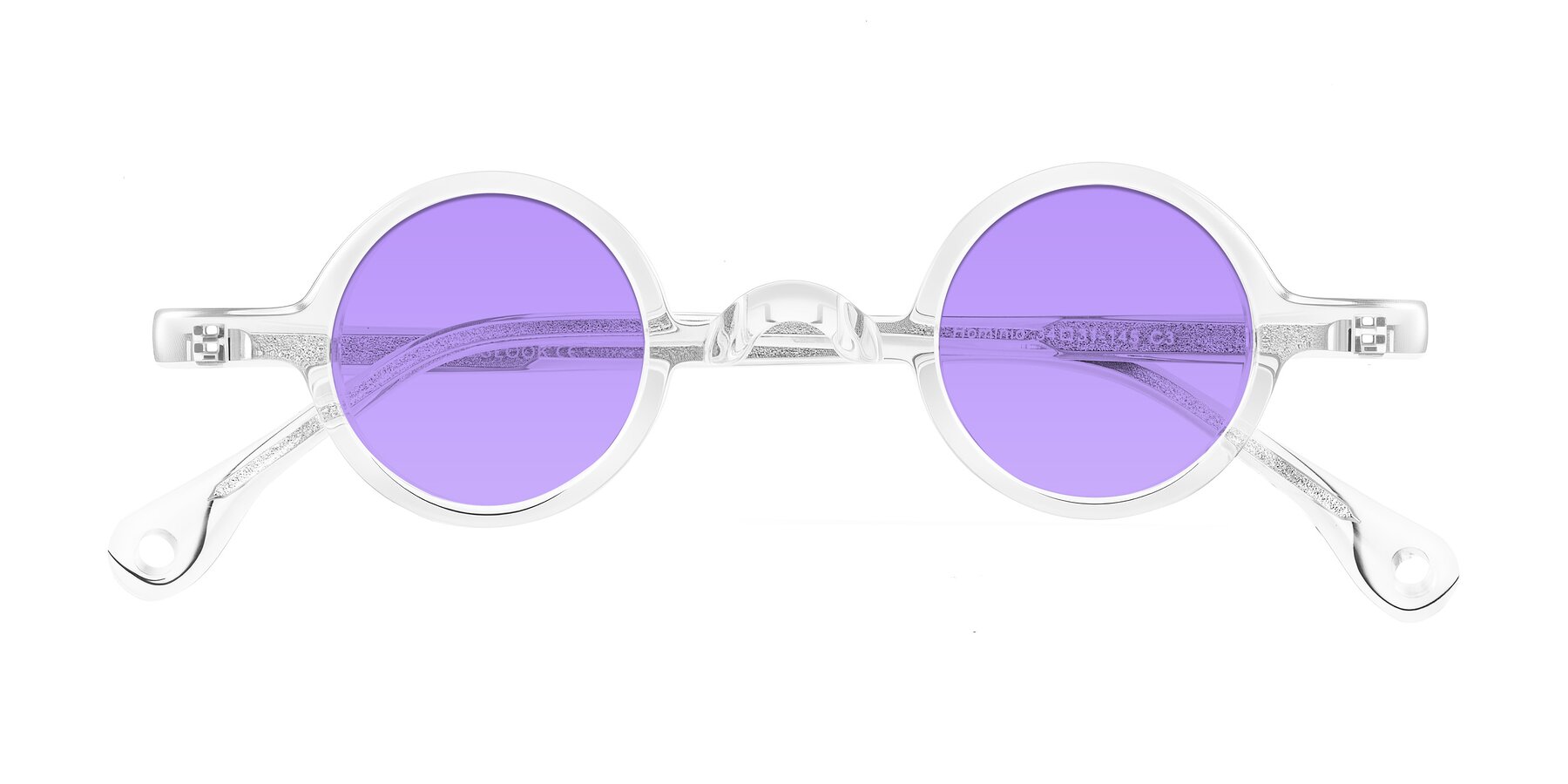Folded Front of Hominid in Clear with Medium Purple Tinted Lenses