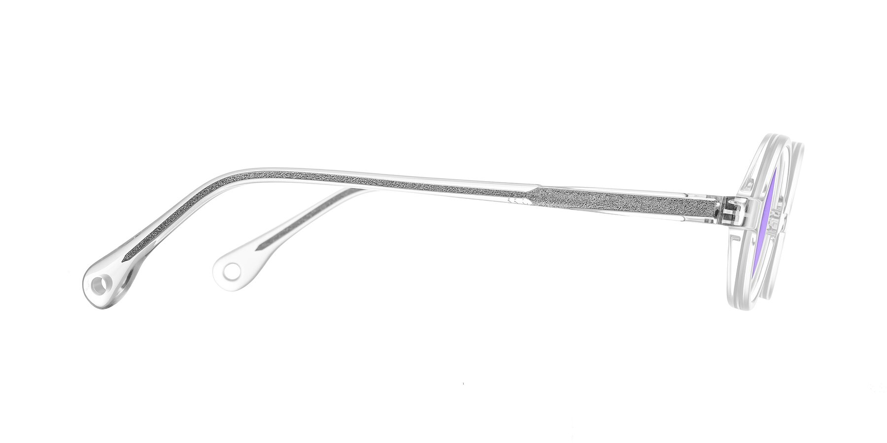 Side of Hominid in Clear with Medium Purple Tinted Lenses