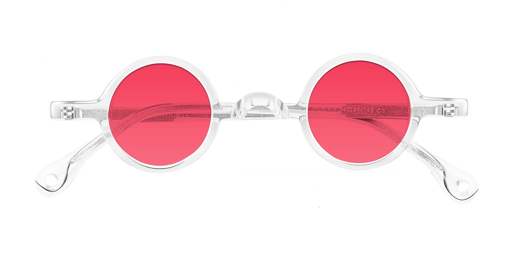 Folded Front of Hominid in Clear with Red Tinted Lenses