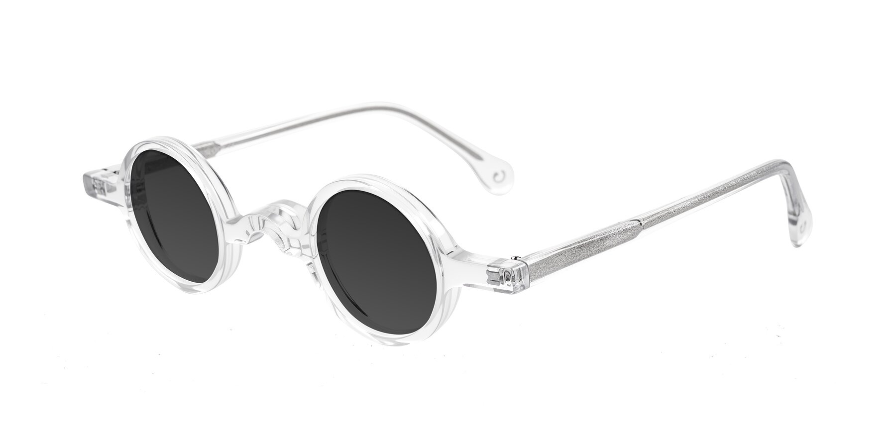 Angle of Hominid in Clear with Gray Tinted Lenses