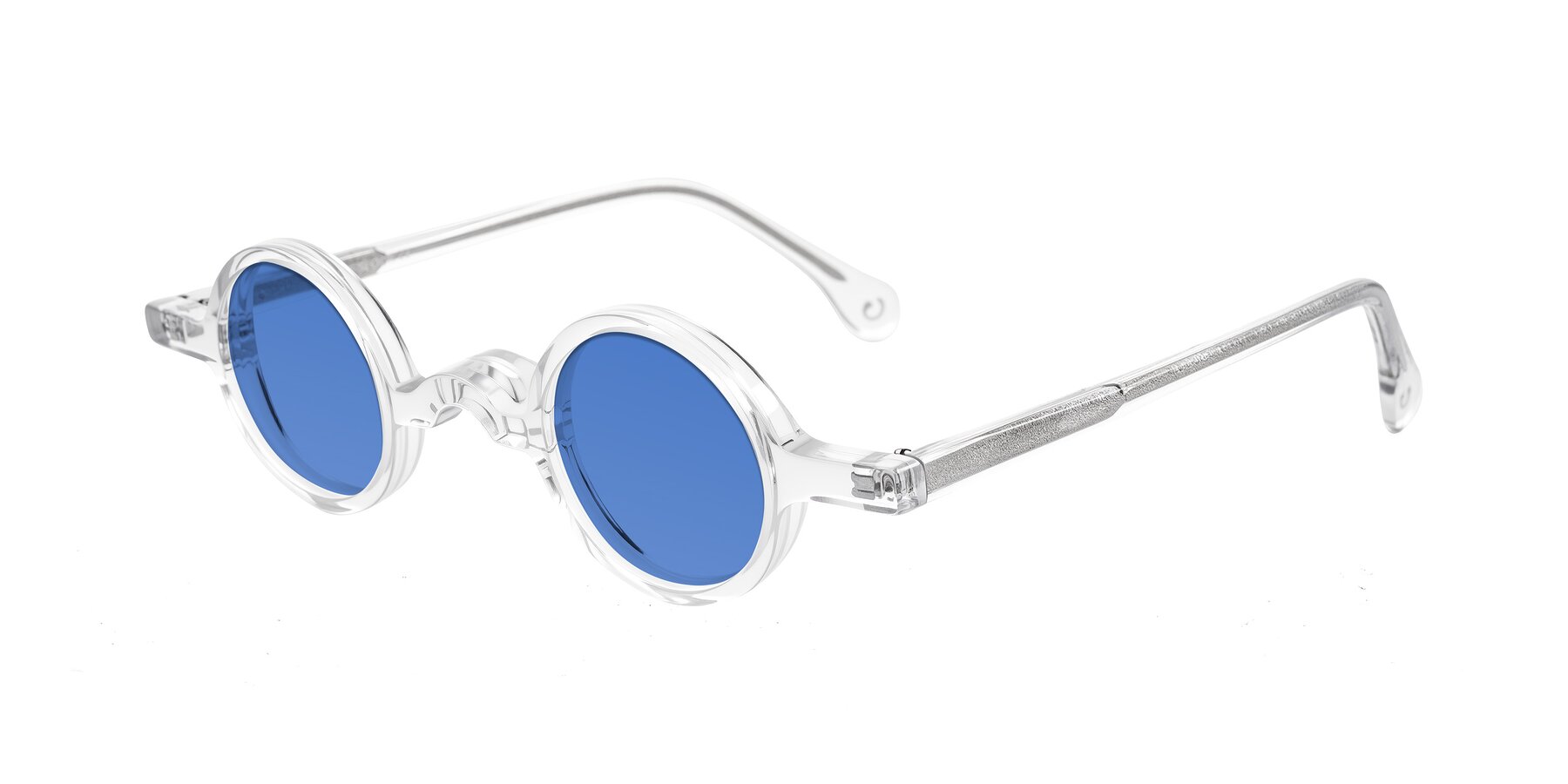 Angle of Hominid in Clear with Blue Tinted Lenses