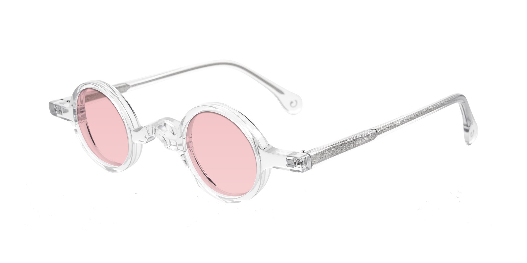 Angle of Hominid in Clear with Light Garnet Tinted Lenses