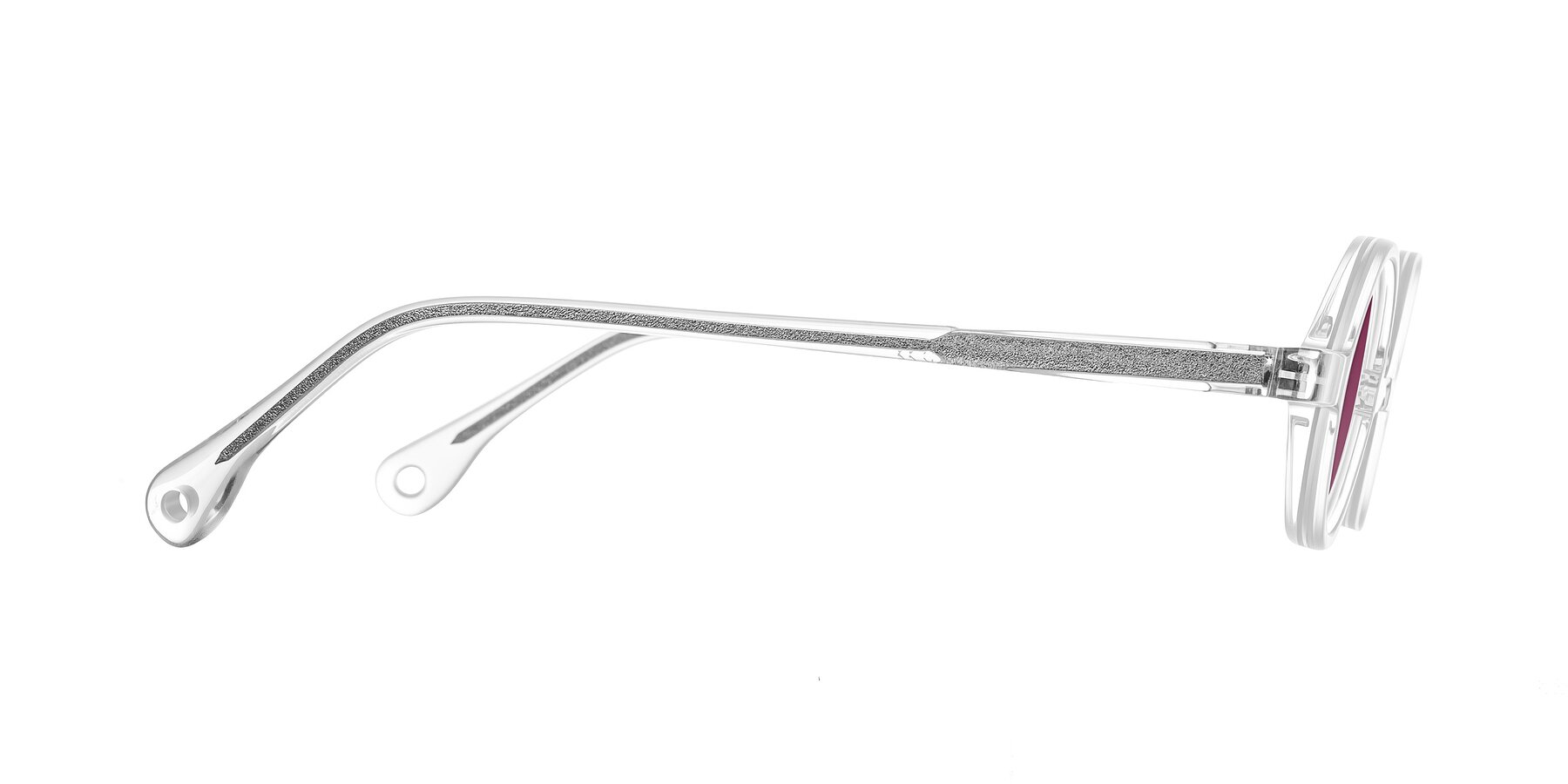 Side of Hominid in Clear with Wine Tinted Lenses